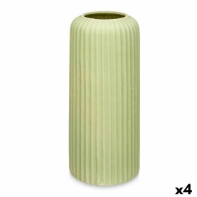 Jarrón Verde Dolomita 16 x 40 x 16 cm (4 Unidades) Rayas de Gift Decor, Jarrones - Ref: S3632389, Precio: 58,48 €, Descuento: %