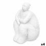 Decorative Figure White Dolomite 18 x 30 x 19 cm (4 Units) Lady Sitting by Gift Decor, Collectables - Ref: S3632415, Price: 4...