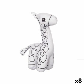 Colouring Plush White Black Cloth 17 x 22 x 9 cm Giraffe (8 Units) by Pincello, Painting - Ref: S3632463, Price: 41,42 €, Dis...