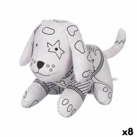 Colouring Plush White Black Cloth 13 x 14 x 20 cm Dog (8 Units) by Pincello, Painting - Ref: S3632467, Price: 44,36 €, Discou...