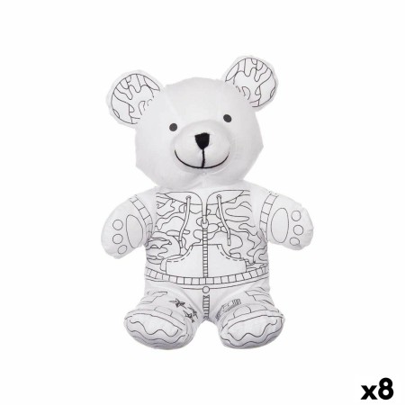 Peluche da Colorare Bianco Nero Stoffa 17 x 21 x 12 cm Orso (8 Unità) di Pincello, Kit di pittura - Rif: S3632471, Prezzo: 41...