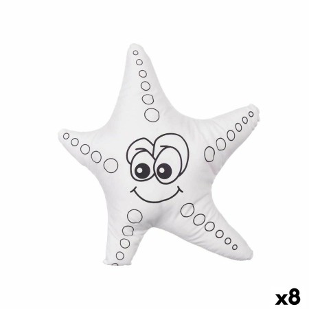 Colouring Plush White Black Cloth 26 x 26 x 8 cm Starfish (8 Units) by Pincello, Painting - Ref: S3632473, Price: 41,42 €, Di...