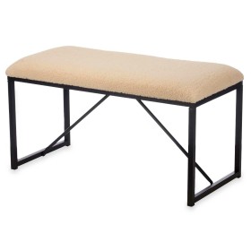 Bench Beige Metal Cloth 81 x 42 x 38 cm by Gift Decor, Chairs - Ref: S3632512, Price: 46,13 €, Discount: %