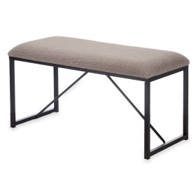 Banc Marron Métal Tissu 81 x 42 x 38 cm de Gift Decor, Chaises - Réf : S3632514, Prix : 46,13 €, Remise : %