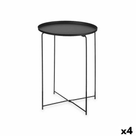 Petite Table d'Appoint Noir Métal 35 x 50,5 x 35 cm Ronde (4 Unités) de Gift Decor, Tables - Réf : S3632594, Prix : 46,28 €, ...