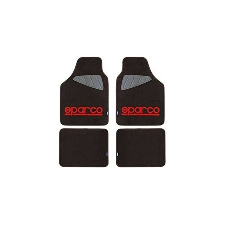 Conjunto de Tapetes de Carro Sparco SPC1903 Universal Preto/Vermelho (4 pcs) de Sparco, Tapetes antiderrapantes - Ref: S37005...