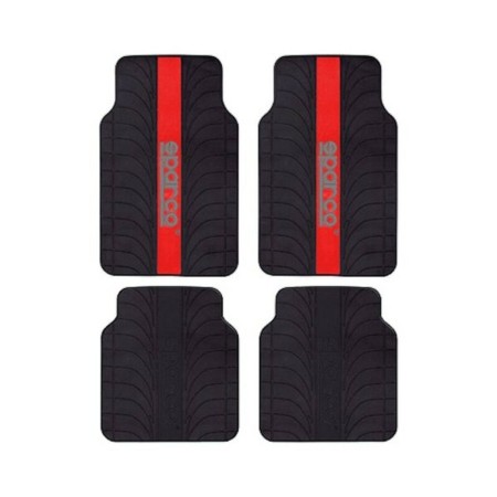 Set di Tappetini per Auto Sparco SPC1913RS Universale Nero/Rosso (4 pcs) di Sparco, Tappetini antiscivolo - Rif: S3700592, Pr...