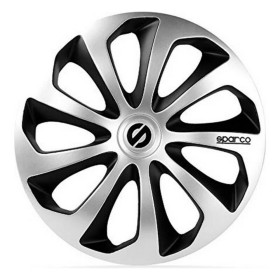 Tapacubos Sparco Sicilia CS5 Preto Prateado 13" de Sparco, Tapacubos - Ref: S3701392, Preço: 38,21 €, Desconto: %