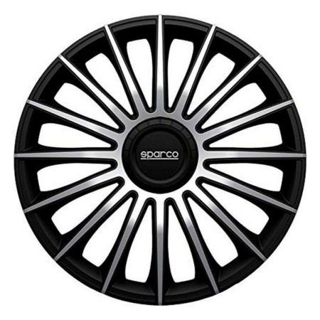 Radkappe Sparco Torino CS5 Schwarz Silberfarben 15" (4 uds) von Sparco, Radkappen - Ref: S3701398, Preis: 40,75 €, Rabatt: %