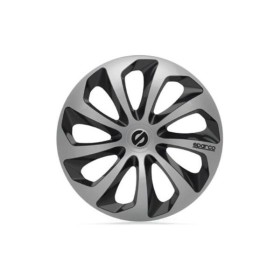 Hubcap Sparco SPC1673SVBK 16" Black/Silver (4 uds) by Sparco, Trims - Ref: S3701399, Price: 46,36 €, Discount: %