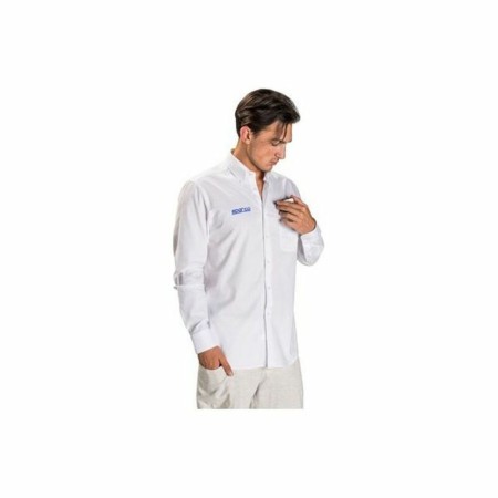 Chemise à manches longues homme Sparco Blanc (Taille S) de Sparco, Chemises casual - Réf : S3707016, Prix : 61,86 €, Remise : %