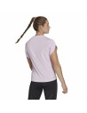 Damen Kurzarm-T-Shirt Adidas trainning Floral Lila | Tienda24 Tienda24.eu