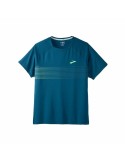 Herren Kurzarm-T-Shirt Brooks Atmosphere 2.0 Türkis | Tienda24 Tienda24.eu