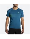 Herren Kurzarm-T-Shirt Brooks Atmosphere 2.0 Türkis | Tienda24 Tienda24.eu