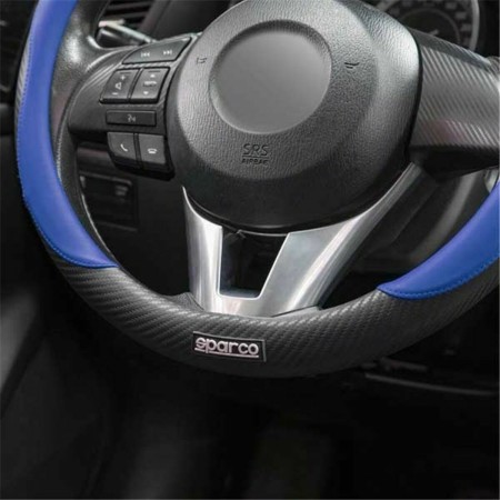 Forro para o Volante Sparco SPCS128AZ Ø 37-38 cm Azul de Sparco, Volantes e eixos de volante - Ref: S37113333, Preço: 20,22 €...