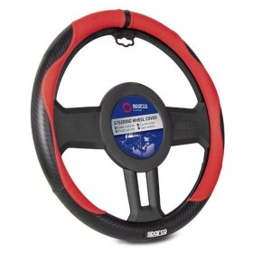 Coprivolante Sparco SPCS128RS Ø 37-38 cm Rosso di Sparco, Volanti e alberi volano - Rif: S37113336, Prezzo: 19,51 €, Sconto: %