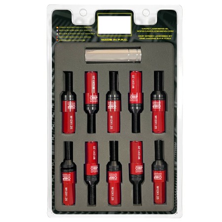 Kit de vissage OMP OMPS09971206 28 mm Rouge M12 x 1,25 | Tienda24 - Global Online Shop Tienda24.eu