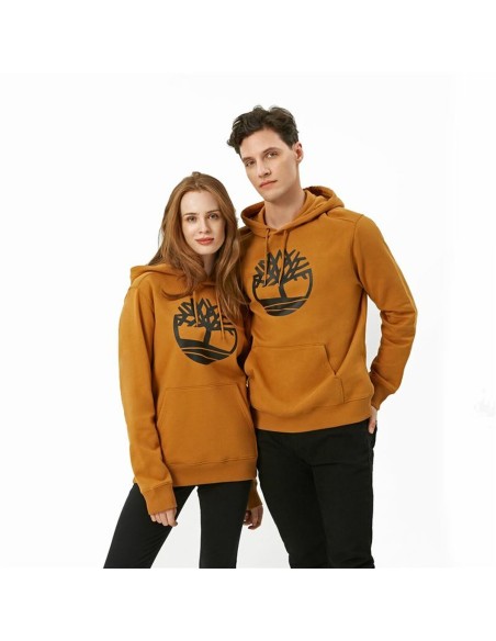 Herren Sweater mit Kapuze Timberland Kenn Tree Logo Dunkelorange | Tienda24 Tienda24.eu