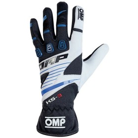 Guanti da karting per bambini OMP KS-3 Azzurro Bianco Nero 5 OMP - 1