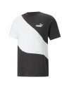 Herren Kurzarm-T-Shirt Puma Powert Weiß Schwarz | Tienda24 Tienda24.eu