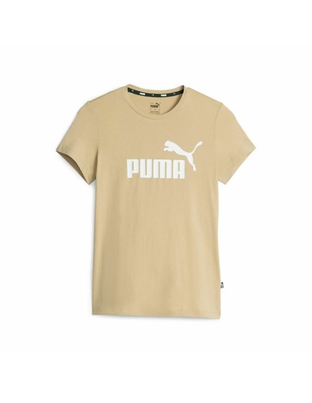 Camisola de Manga Curta Mulher Puma Ess Logo Bege | Tienda24 Tienda24.eu