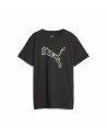 Kurzarm-T-Shirt für Kinder Puma Active Sports Graphic Schwarz | Tienda24 Tienda24.eu