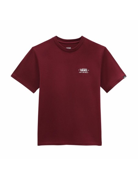 Child's Short Sleeve T-Shirt Vans Essentials Dark Red | Tienda24 Tienda24.eu