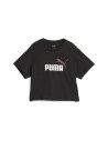 Camisola de Manga Curta Infantil Puma Girls Logo Cropped Preto | Tienda24 Tienda24.eu