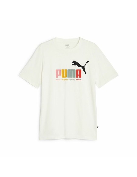 Camisola de Manga Curta Homem Puma Ess+ Branco | Tienda24 Tienda24.eu