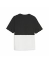 Camiseta de Manga Corta Mujer Puma Power Colorblock Blanco Negro | Tienda24 Tienda24.eu