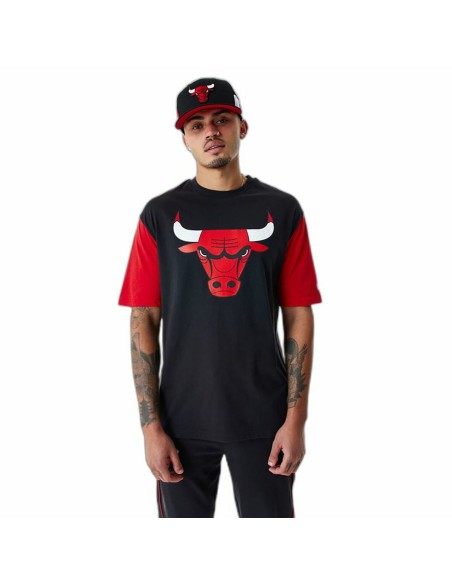 Camisola de Manga Curta Homem New Era NBA Colour Insert Chicago Bulls Preto | Tienda24 Tienda24.eu