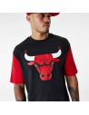 Camisola de Manga Curta Homem New Era NBA Colour Insert Chicago Bulls Preto | Tienda24 Tienda24.eu