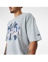 Camiseta de Manga Corta Hombre New Era MLB Arch Graphic New York Yankees Gris claro | Tienda24 Tienda24.eu