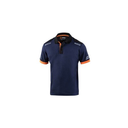 Polo à manches courtes homme Sparco TW Bleu Orange Bleu foncé | Tienda24 - Global Online Shop Tienda24.eu