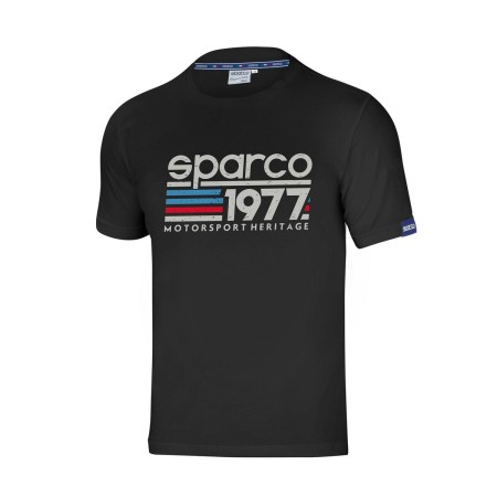 Camisola de Manga Curta Homem Sparco 1977 Preto M de Sparco, T-shirts - Ref: S37116022, Preço: 35,02 €, Desconto: %