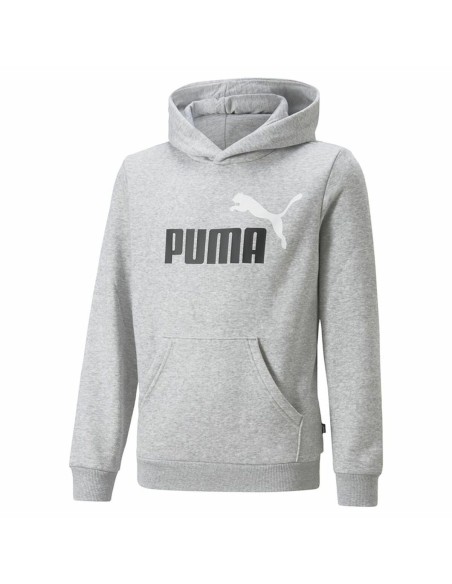 Kinder-Sweatshirt Puma Ess+ 2 Col Big Logo Hellgrau | Tienda24 Tienda24.eu