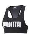 Sports Bra Puma Mid Impact 4Keeps Black | Tienda24 Tienda24.eu