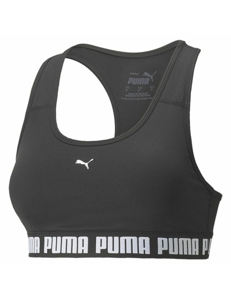 Soutien-gorge de Sport Puma Mid Impact Puma Stro Noir | Tienda24 Tienda24.eu