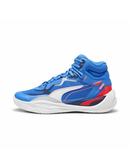 Sapatilhas de Basquetebol para Adultos Puma Playmaker Pro Mid Azul | Tienda24 Tienda24.eu