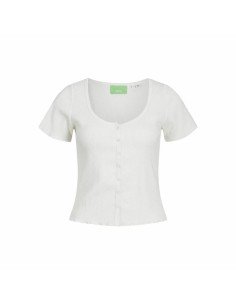 Camiseta de Manga Corta Mujer Jxsky Ss Jack & Jones Cloud Dancer Blanco Cálido | Tienda24 Tienda24.eu