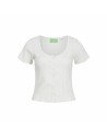 Camisola de Manga Curta Mulher Jack & Jones Jxlucinda Str Ss Branco | Tienda24 Tienda24.eu