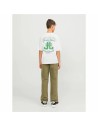 Kurzarm-T-Shirt für Kinder Jack & Jones Jorcole Back Print Weiß grün | Tienda24 Tienda24.eu