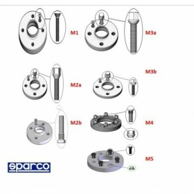 Espaçadores Sparco 5X100 57.0 M14 X 1,50 5 mm M1 de Sparco, Separadores de rodas - Ref: S3790639, Preço: 49,17 €, Desconto: %