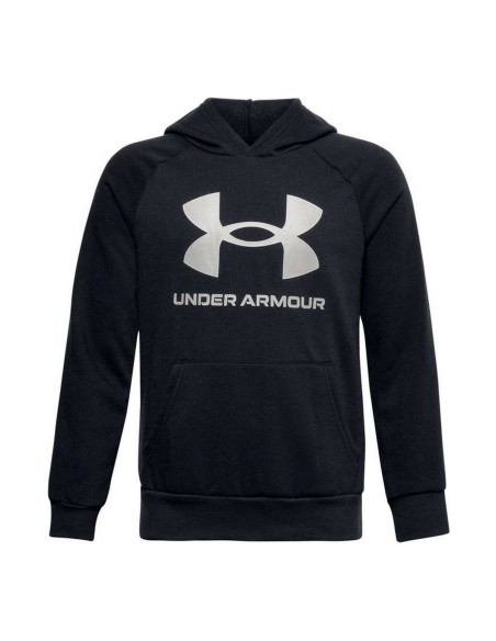 Jungen Sweater mit Kapuze Under Armour Fleece Rival Big Logo Schwarz | Tienda24 Tienda24.eu