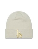 Bonnet de Sport New Era Metallic Logo Los Angeles Beige Taille unique | Tienda24 Tienda24.eu