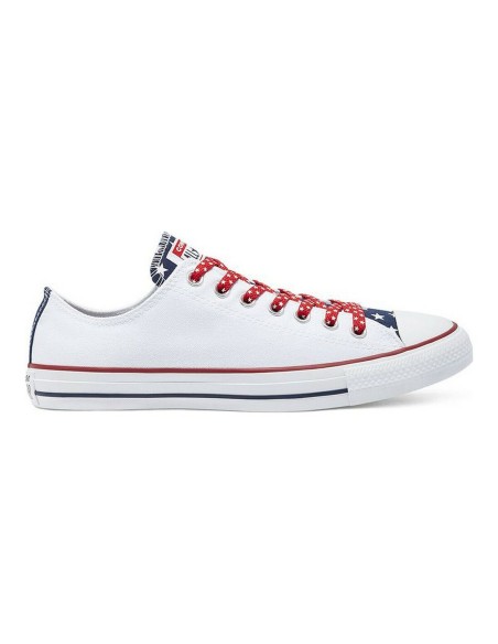 Ténis Casual de Mulher Converse Chuck Taylor Stars Stripes Branco | Tienda24 Tienda24.eu