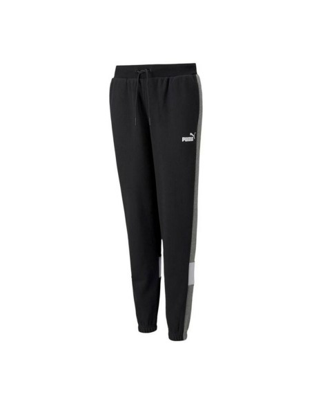 Pantalon de sport long Puma Essential+ Colorblock Noir Homme | Tienda24 Tienda24.eu