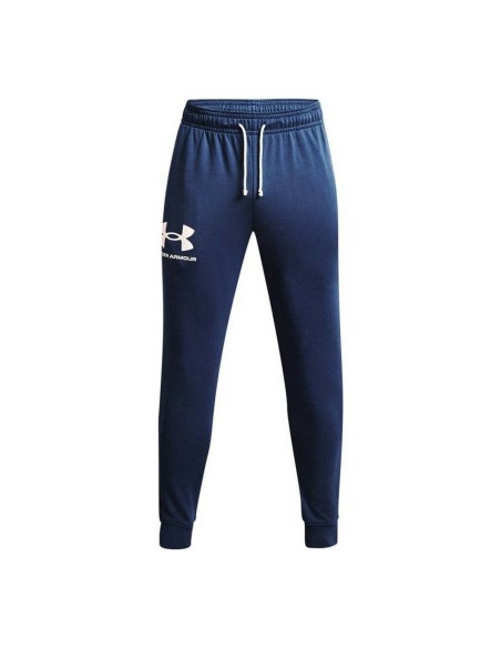 Long Sports Trousers Under Armour Jogger Rival Terry Dark blue Men | Tienda24 Tienda24.eu