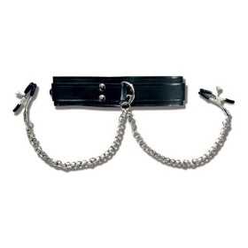 Collar with Nipple Clamps Sportsheets SS445-20 Black/Silver by Sportsheets, Stimulators - Ref: S4004102, Price: 19,32 €, Disc...