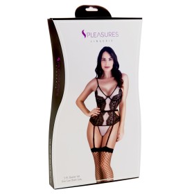 Ensemble de Lingerie S Pleasures Noir/Gris (Taille unique) de S Pleasures, Ensembles sexy - Réf : S4004722, Prix : 27,03 €, R...